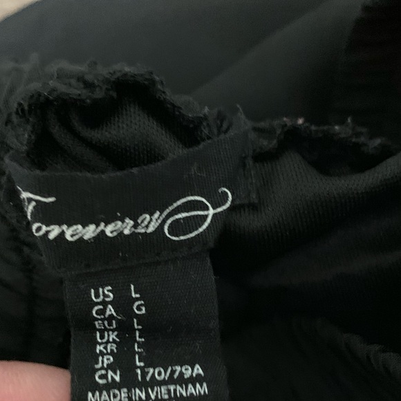 NWOT Forever 21 High Low Chiffon Black Skirt Size Large - Picture 6 of 8